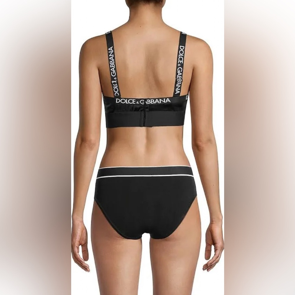 Dolce & Gabbana Satin Triangle Bra - Picture 2 of 8